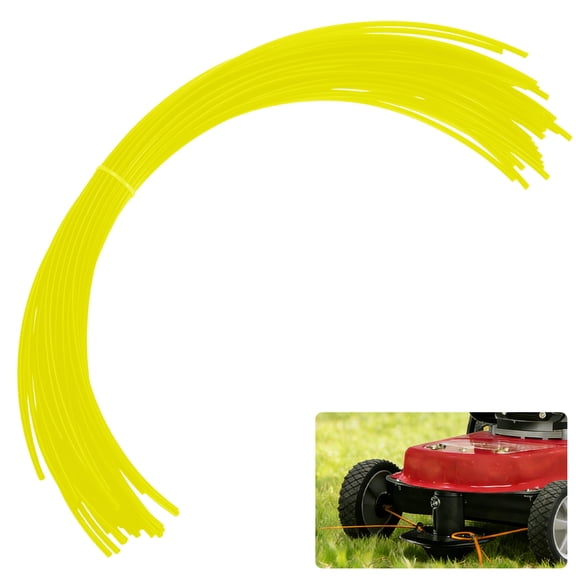 Uxcell 40-Pack Pre-Cut Trimmer Line, 0.157 Inch x 21.26 Inch Round Nylon Replacement Line for Universal Walk Behind Mower[Yellow]