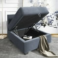 thumbnail image 2 of HONBAY Modern Sofa with Storage Seat for Living Room, Bluish Grey Polyester, 2 of 7