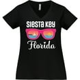 thumbnail image 3 of Inktastic Siesta Key Florida Beach Trip Women's Plus Size V-Neck T-Shirt, 3 of 5