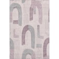 thumbnail image 2 of Addison Rugs Mayfield Premium Machine Washable Transitional Geometric Pink Rectangle Rug, 8' X 10' Machine Washable Transitional Geometric Pink Oversized Sherpa Throw Blanket, 2 of 7