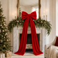 thumbnail image 4 of Christmas Red Velvet Bows Giant Pre-Tied Vintage Christmas Tree Bows for Wedding Holiday Tree Topper Window Wall Mantle, 4 of 6