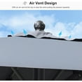 thumbnail image 6 of PURPLE LEAF 8' x 8' Square Outdoor Table Umbrella with Crank and Tilt, Aluminum Frame Patio Market Sun Umbrella, 8 Sturdy Ribs, Gray, 6 of 9