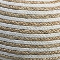 thumbnail image 5 of LR Home Savanna Round Natural/White Striped Indoor Pouf Ottoman, 20" H x 14" W, 5 of 5