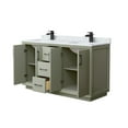 thumbnail image 6 of Wyndham Collection WCF414160DWHCMUNSMXX Strada 60" Free Standing Double Basin Vanity Set -, 6 of 7