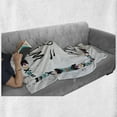 thumbnail image 6 of Tribal Soft Flannel Fleece Throw Blanket, Abstract Geometrical Frame Wild and Free Words Boho Style Art Print, Cozy Plush for Indoor and Outdoor Use, 70" x 90", Coconut Black Turquoise, by Ambesonne, 6 of 6