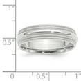 thumbnail image 3 of 10K White Gold 6mm Double Milgrain Comfort Fit Band Ring Size 5, 3 of 7