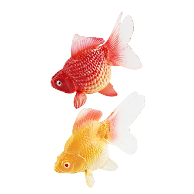 2 unidades de peces dorados de simulación, modelo de pez dorado artificial