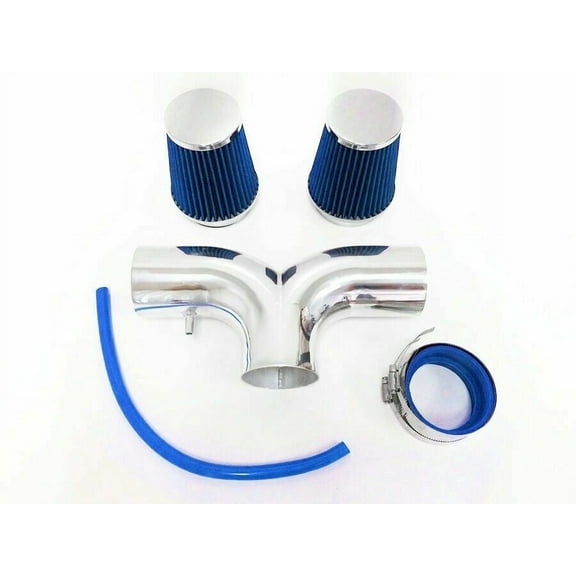 AirX Racing Dual Twin Air Intake Filter Kit For 2002 2003 2004 2005 2006 2007 Dodge Ram 1500 4.7L V8 (Blue)