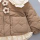 thumbnail image 5 of Gibobby Chaqueta de invierno para niñosNiños pequeños Bebés Niñas Manga larga Botón de flores Chaqueta casual Niños Abrigos Cortavientos Ropa de abrigo(Marrón, 18-24 Meses), 5 of 5
