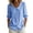 Blue, variant on Vivianyo HD Women's Striped Peter Pan Collar Blouse, Puff 3/4 Sleeve Button Top for Women, Women's Black, Sizes S-2XL