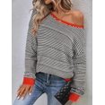 thumbnail image 5 of Zeagoo Womens Sweaters Cute Long Sleeve Off The Shoulder Pullover Tops Hollow Out Crochet Dressy Casual Outfits, 5 of 6