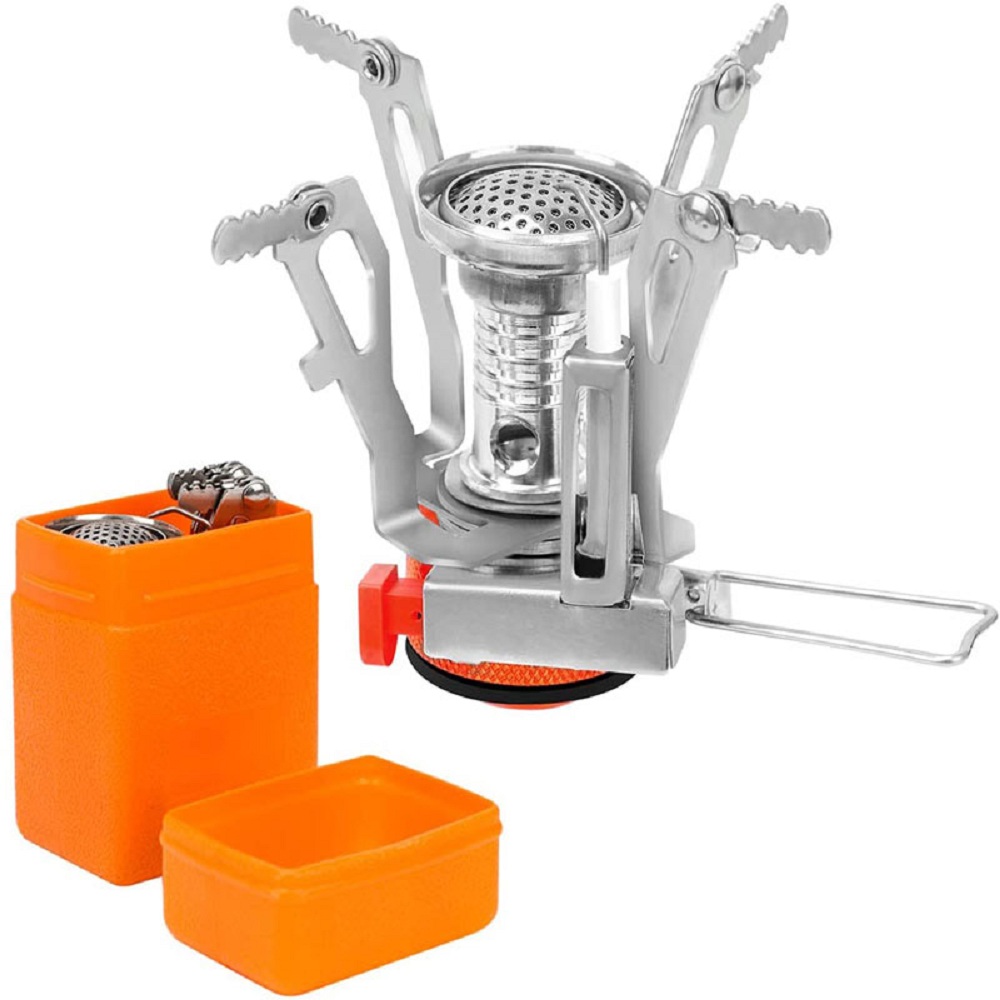 TODPD Portable Camping Stoves Backpacking Stove with Piezo Ignition Stable Support Wind