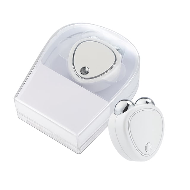 Instrumento de belleza de estiramiento Facial en V, Mini masajeador adelgazante Facial portátil, reducción de edemas con doble rodillo, dispositivo de estiramiento Facial
