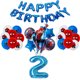 thumbnail image 3 of Decoraciones para fiesta de cumpleaños de Spiderman, juego de globos para bebé, vajilla, platos de papel, vasos, manteles, fondos, suministros para niños, regalos para niños, 3 of 5