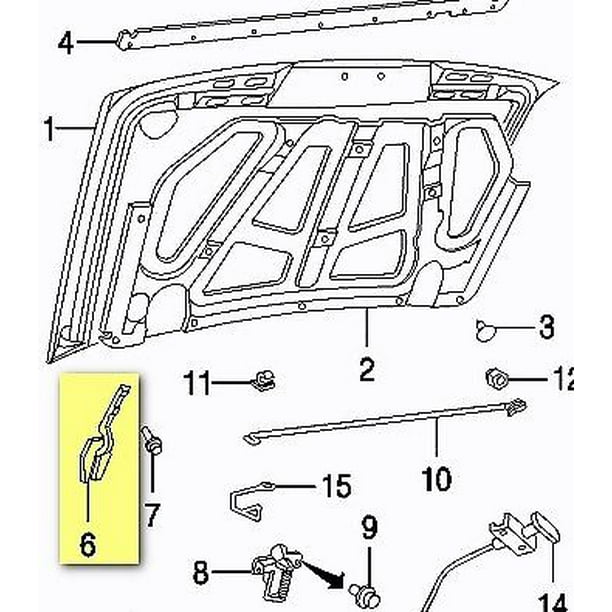 Parts N Go 1999-2006 Ford Ranger Hood Hinge Driver & Passenger Side Left/Right - 4L5Z16797BA , 4L5Z-16797-BA