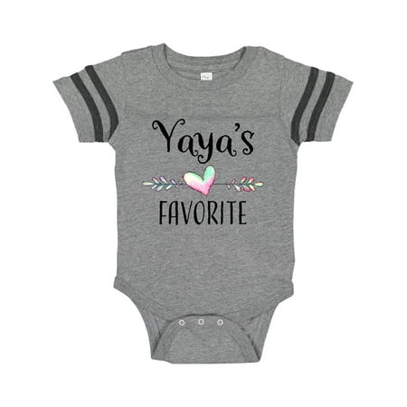 

Inktastic Yaya s Favorite- Heart Grandchild Gift Baby Boy or Baby Girl Bodysuit