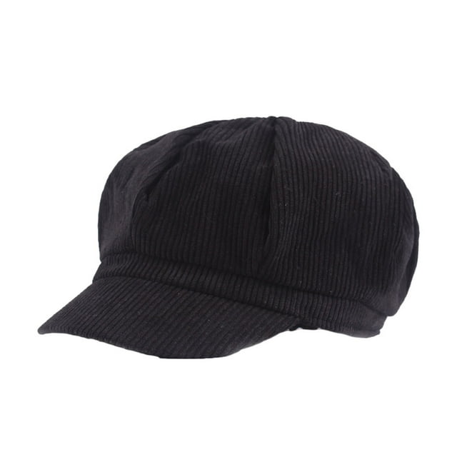 Minnieouse Gorra clásica con visera, artesanía fina, adecuada para ocasiones oficiales, sombrero octogonal, gorra de vendedor de periódicos Sombreros negro