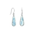 thumbnail image 1 of .925 Sterling Silver Pear Shape Larimar Women's Earrings, 1 of 2