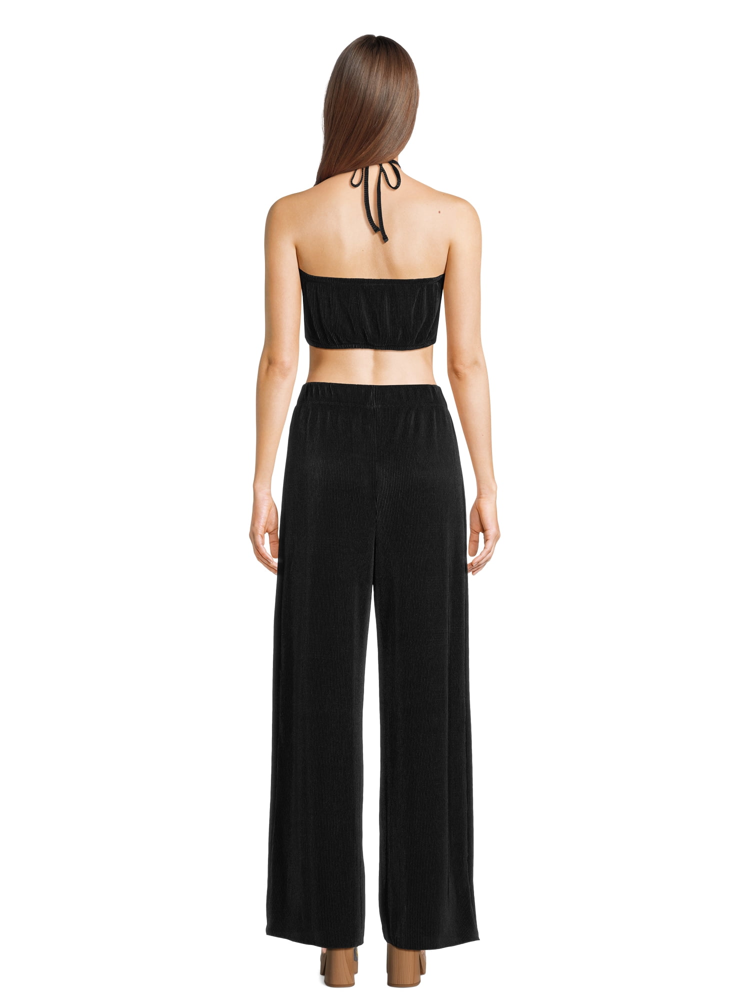No Boundaries Tube Top and Pants Set, 2 Piece, Women’s and Women’s Plus