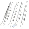 thumbnail image 2 of 4Pcs Stainless Steel Dental Instruments Mouth Mirror Probe Scraper Tweezers Teeth Hygiene Kit Oral Care, 2 of 5