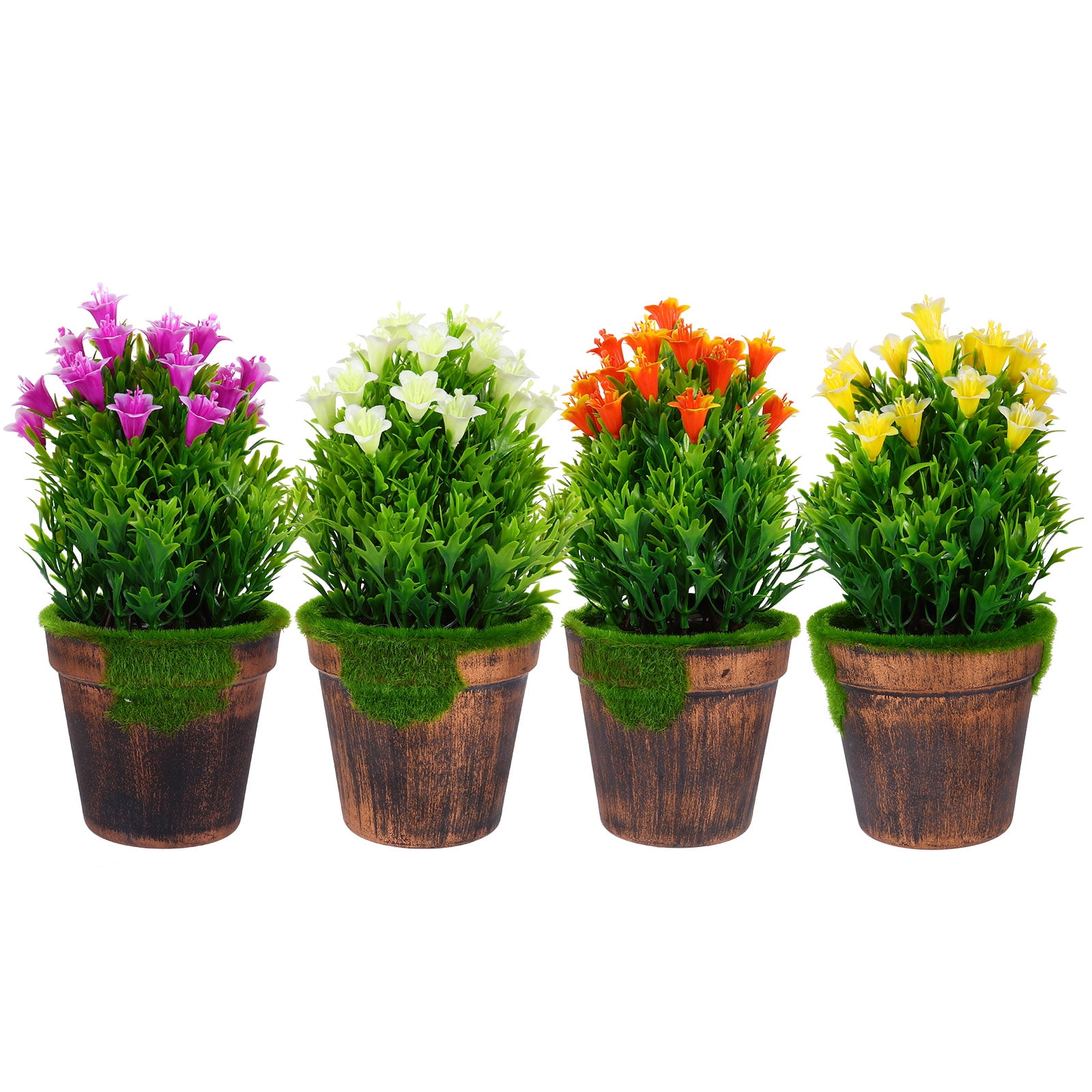 NUOLUX Artificial Flowers Plants Fake Indoor Centerpieces Room Home Tables Flower Table Vase