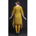 thumbnail image 3 of Bimba Kurti Asymétrique Imprimée de Feuilles de Genévrier des Montagnes Rocheuses Dorées pour Femmes Robe d'Été Indienne Tunique XSmall, 3 of 6