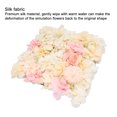 thumbnail image 3 of Artificial Flower Wall Background, Artificial Flower Wall Panels Simulation Silk Rose Flower Wall Decor for Wedding Party Stage Background Backdrop 15x15in, 3 of 7