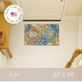 thumbnail image 4 of Maples Rugs Sutton Traditional Paisley Blue Orange Washable Entryway Area Rug, 1'8 x 2'10, 4 of 6