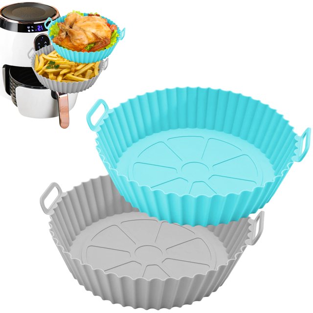 2 revestimientos de silicona para freidora de aire, revestimientos reutilizables de 7,8"/20 cm