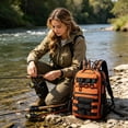 thumbnail image 4 of Amzcrzy Polyester Backpack Outdoor Fishing Tackle Sling Backpack Fishing Rod Bag Waterproof Fishing Gear Storage Bag Outdoor Travel Multifunctional Outdoor Bag Storage Trunks & Bag, 4 of 6
