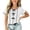 White——Back to School, variant on Girls Short Sleeve Shirts Lettuce Trim Bow Tie Tees Casual Crew Neck School Uniform White 11 Years