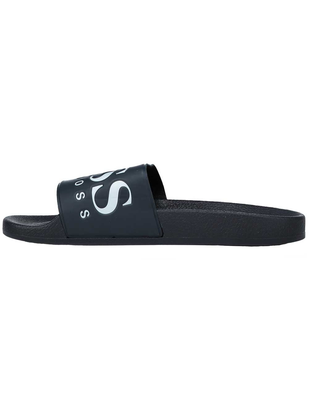 New Hugo Boss Mens Authentic Logo Rubber Slip On Beach Pool Solar Slides Sandals New Hugo Boss Mens Authentic Logo Rubber Slip On Beach Pool Solar Slides Sandals