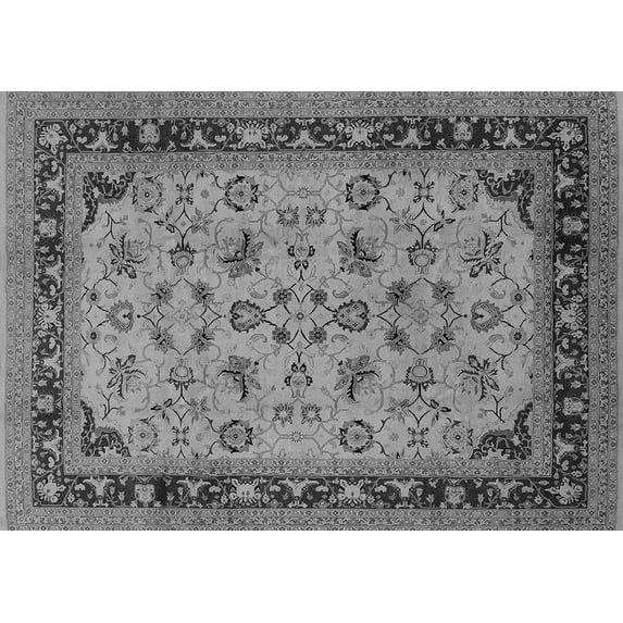 Ahgly Company Indoor Rectangle Oriental Gray Traditional Area Rugs, 6' x 9'