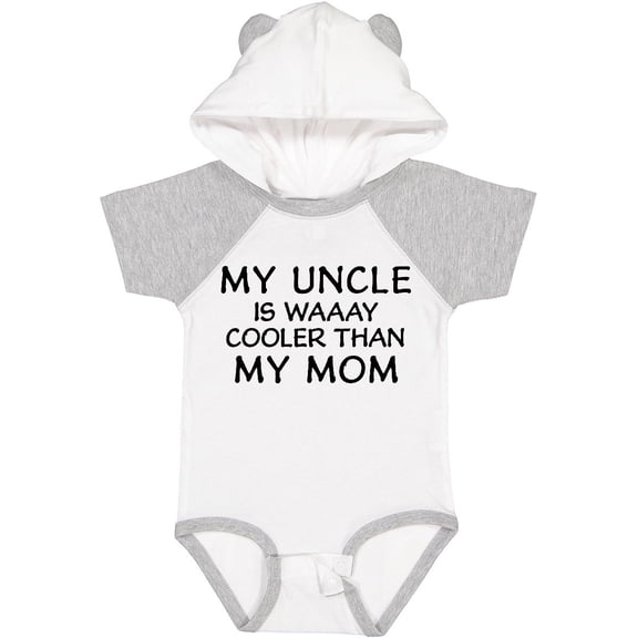 Inktastic My Uncle is Waaay Cooler Than My Mom Boys or Girls Baby Bodysuit