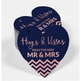 thumbnail image 2 of Inkdotpot 50 Pack Real Rose Gold Foil Paper Tag Hugs & Kisses From The Wedding Favor Hang Tag, 2 of 6