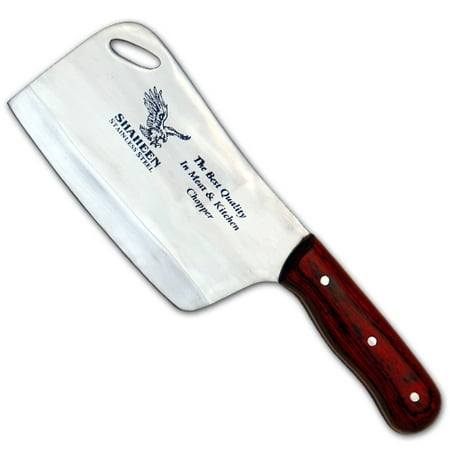 Meat Cleaver Red Frost Wood Handle (Best Meat Cleaver For Cutting Bone)