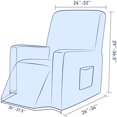 thumbnail image 3 of 2024 Recliner Slipcover with Pockets Stretch Furniture Chair Cover  Gray, 3 of 6