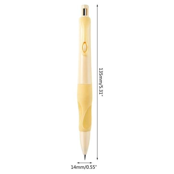 6PCS 0.7MM Handwriting Thick Mechanical Pencils with Grip: 2.0MM HB Pencil