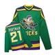 thumbnail image 3 of Camiseta de hockey bordada con patos verdes HAN DUCK, camiseta de calle n.° 66 BOMBAY, n.° 44 REED, n.° 33 GOLDBERG, n.° 21 PORTMAN, 3 of 5