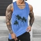thumbnail image 3 of Camisetas de Tanque de los Hombres Tanque de los Hombres Incolor Gradiente de Impresión Cuello Redondo Correa Delgada Fuga Atrás Regular Casual Deportes Blusas de Tanque, 3 of 5