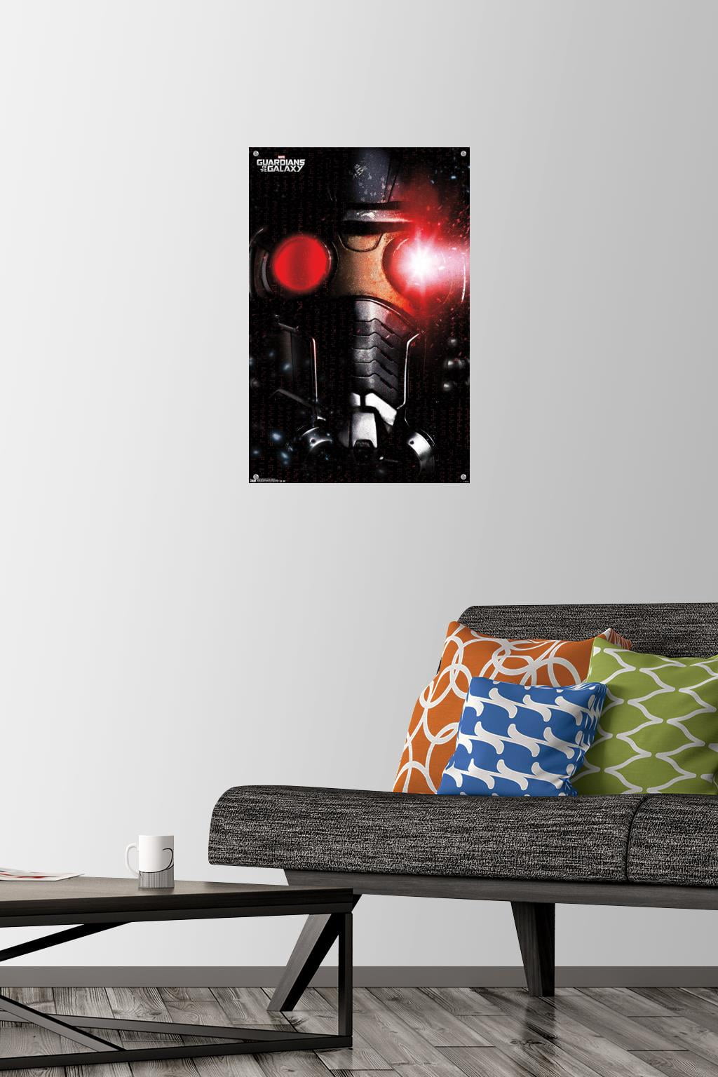 Marvel Cinematic Universe - Guardians of the Galaxy - Star Lord Wall Poster with Push Pins, 14.725" x 22.375"
