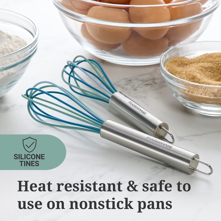 Farberware Professional 2-Piece Silicone Mini Whisk Set, Multi-Colored photo 3