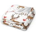 thumbnail image 5 of Deer Blanket - Soft Plush Fleece Cabin Animal Bedding Blankets- Cozy Deer Stuffed Gifts for Women Women Users Adults 60"X80", 5 of 7