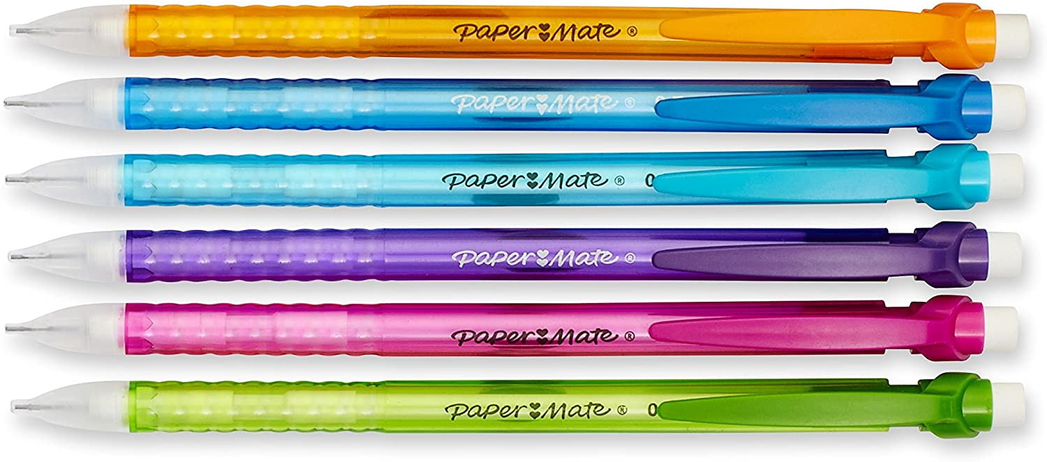 Paper Mate Write Bros Mechanical Pencils ~ 0.7mm HB #2 ~ Assorted Colors  30 Ct. 