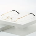thumbnail image 3 of Mens Half Moon Spring Hinge Reading Glasses 4.0 Womens Fashion Gold Classic Readers +4.0, 3 of 5
