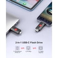 thumbnail image 2 of Memoria USB Aiibe 64GB USB-C + USB-A Doble Puerto Roja, 2 of 8