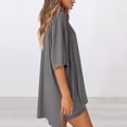 thumbnail image 5 of Women's 2 Piece Lounge Sets Casual Summer Airport Travel Outfits Oversized Shirts Biker Shorts Matching Clothing, 5 of 5