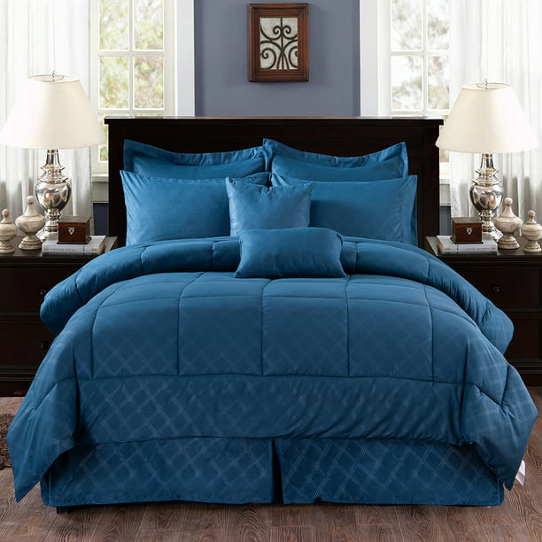 Bed Quilted Microfiber Comforter Set, California King Bed In A Bag Clearance