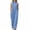 Blue, variant on Avolia Women's Stand Collar Sleeveless Jumpsuit Loose Fit Zip Front Casual Summer Romper