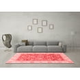 thumbnail image 3 of Ahgly Company Machine Washable Indoor Round Oriental Red Traditional Area Rugs, 7' Round, 3 of 4